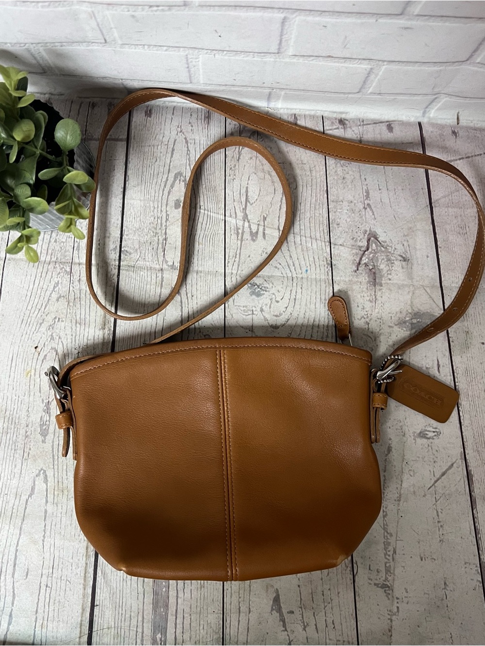 Vintage Coach Soho Small Basket Bag 4107 Glove Tanned Leather 1998 Purse Tan